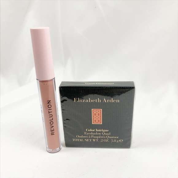 Elizabeth Arden Velvet Plumtones Eyeshadow + Revolution Matte Lip Gloss - Picture 1 of 7